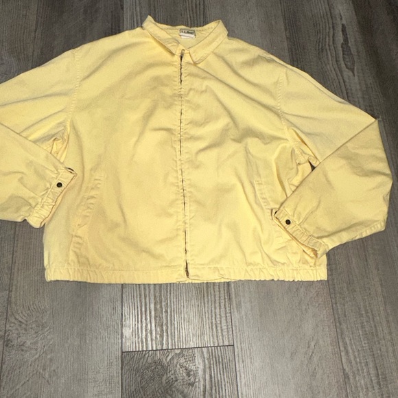 Vintage LL Bean made in USA mellow yellow casual golf jacket XLT - Picture 2 of 6